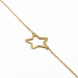 PULSERA CENTRO ESTRELLA CALADA /O.ROJO