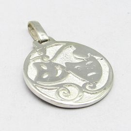 DIJE 27MM CARETAS /PLATA