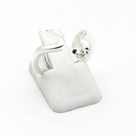 ANILLO ABIERTO SERPIENTE CUBIC / PLATA