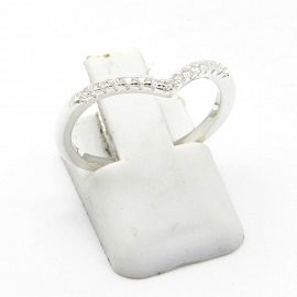 ANILLO EN V CUBIC / PLATA