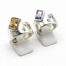 ANILLO ANCHO CUBICS /PLATA 
