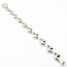 PULSERA TIPO GUCCI 18CM MARINERO /PLATA