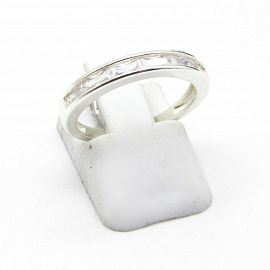 ANILLO 1/2 SIN FIN BAGUETTE / PLATA