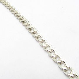 PULSERA GROUMET FLAT N°1 21CM /PLATA
