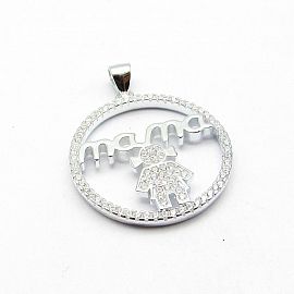 DIJE MAMA NENA CRISTALES /PLATA