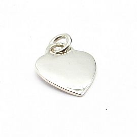 DIJE CORAZON 12MM /PLATA