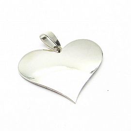 DIJE CORAZON 27MM /PLATA