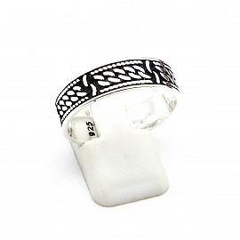 ANILLO EMPAVONADO / PLATA