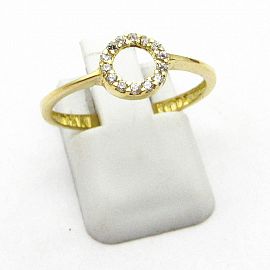 ANILLO CENTRO CUBICS CALADO 3672 /O.AMARILLO