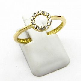 ANILLO CENTRO CUBICS CALADO 3672 /O.AMARILLO