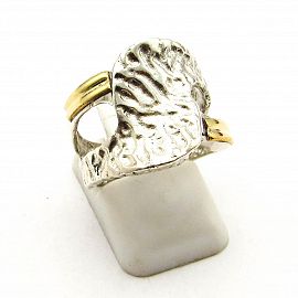 ANILLO CALADO /PLATA Y ORO