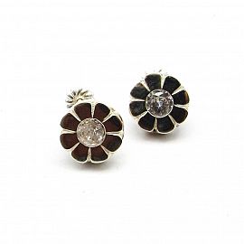 AROS FLOR 10MM CUBIC /PLATA