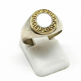 ANILLO GUARDA NACAR /PLATA Y ORO
