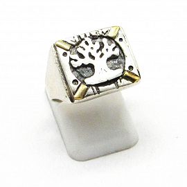 ANILLO ARBOL /PLATA Y ORO