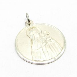 MEDALLA SANTA RITA 26MM /PLATA