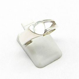 ANILLO CALADO CORAZON /PLATA