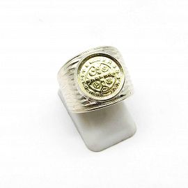 ANILLO SAN BENITO / PLATA Y ORO