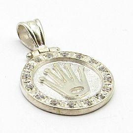 DIJE CORONA CUBIC / PLATA
