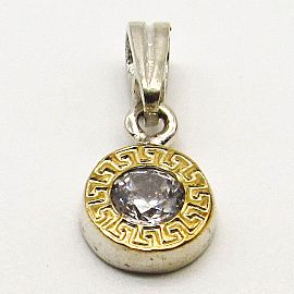 DIJE CUBIC GUARDA 10MM /PLATA Y ORO