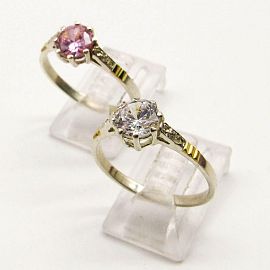 ANILLO CINTILLO CUBICS GRIFAS*8 3797 /PLATA  Y ORO