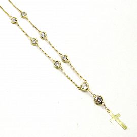 COLLAR DENARIO CUBICS 45CM /O.AMARILLO