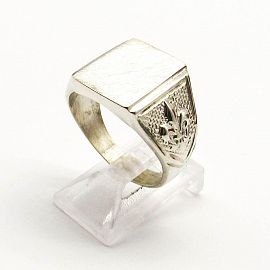 SELLO 12x14MM FLOR DE LIZ 6516 /PLATA