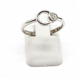 ANILLO CIRCULOS CUBICS  /PLATA