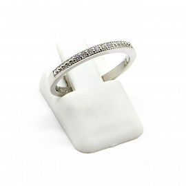 ANILLO MEDIO SIN FIN CUBICS  /PLATA