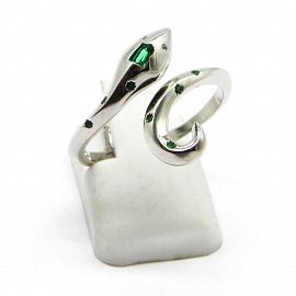 ANILLO SERPIENTE CUBICS /PLATA