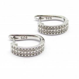 AROS ARGOLLA BRISURA DOBLE CUBICS /PLATA