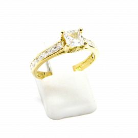 ANILLO CENTRO GRIFAS CUBICS 905 /O.AMARILLO