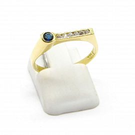 ANILLO FRENTE CUBICS 128 /O.AMARILLO