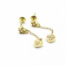 AROS ESTRELLA CORAZON COLGANTE CUBICS 3211 /O.AMARILLO