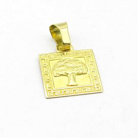 MEDALLA ARBOL GUARDA 15x15MM /O.AMARILLO