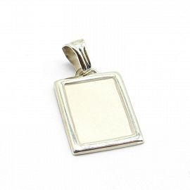 MEDALLA VIROLA 15x20MM /PLATA