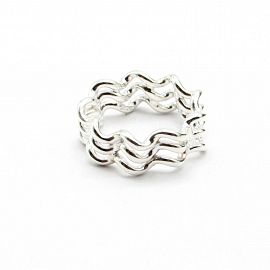 ANILLO ONDAS / PLATA