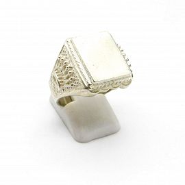 ANILLO SELLO CORONAS 13x16MM /PLATA