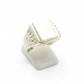 ANILLO SELLO CORONAS 12x13MM /PLATA