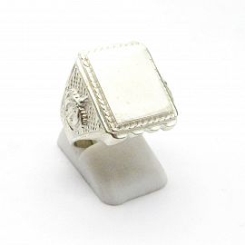 ANILLO SELLO CORONAS QUEEN 13x16MM /PLATA                