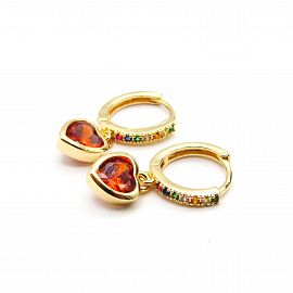 AROS ARGOLLA CORAZON / ACERO ROSE
