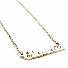 COLLAR NOMBRE CALADO 45CM /PLATA