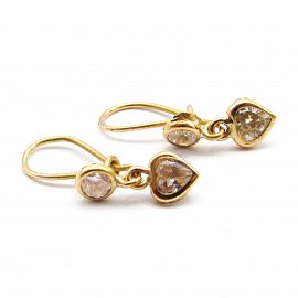 AROS BRISURA CUBICS CORAZON /O.ROJO