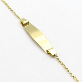 PULSERA IDENTIDAD MINI ROLO 14CM /O.AMARILLO