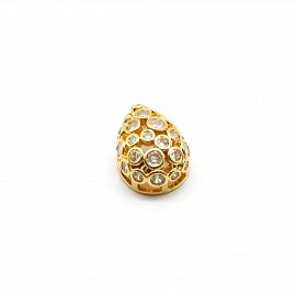 DIJE PASANTE GOTA PIEDRAS / ACERO DORADO