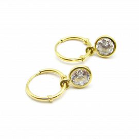 AROS ARGOLLA 10MM CUBIC COLGANTE /O.AMARILLO