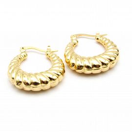 AROS ARGOLLA TORZADA 25MM / DORADO