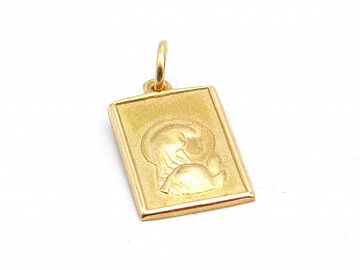 MEDALLA VIRGEN NIÑA 9x12MM /O.ROJO