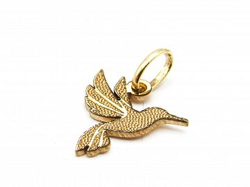 DIJE COLIBRI 10MM /O.ROJO