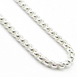 CADENA ROLO CUADRADO 50CM / ACERO BLANCO
