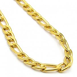 PULSERA FIGARO 3*1 21CM / ACERO DORADO